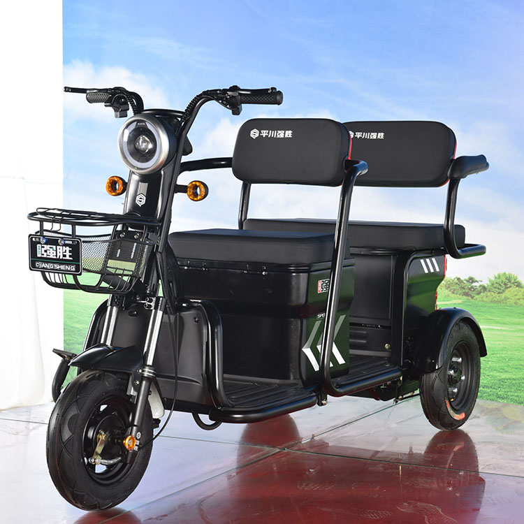 Fashion electric tricycle cool life electric scooter adult 1+1 passenger electric tricycle for sale