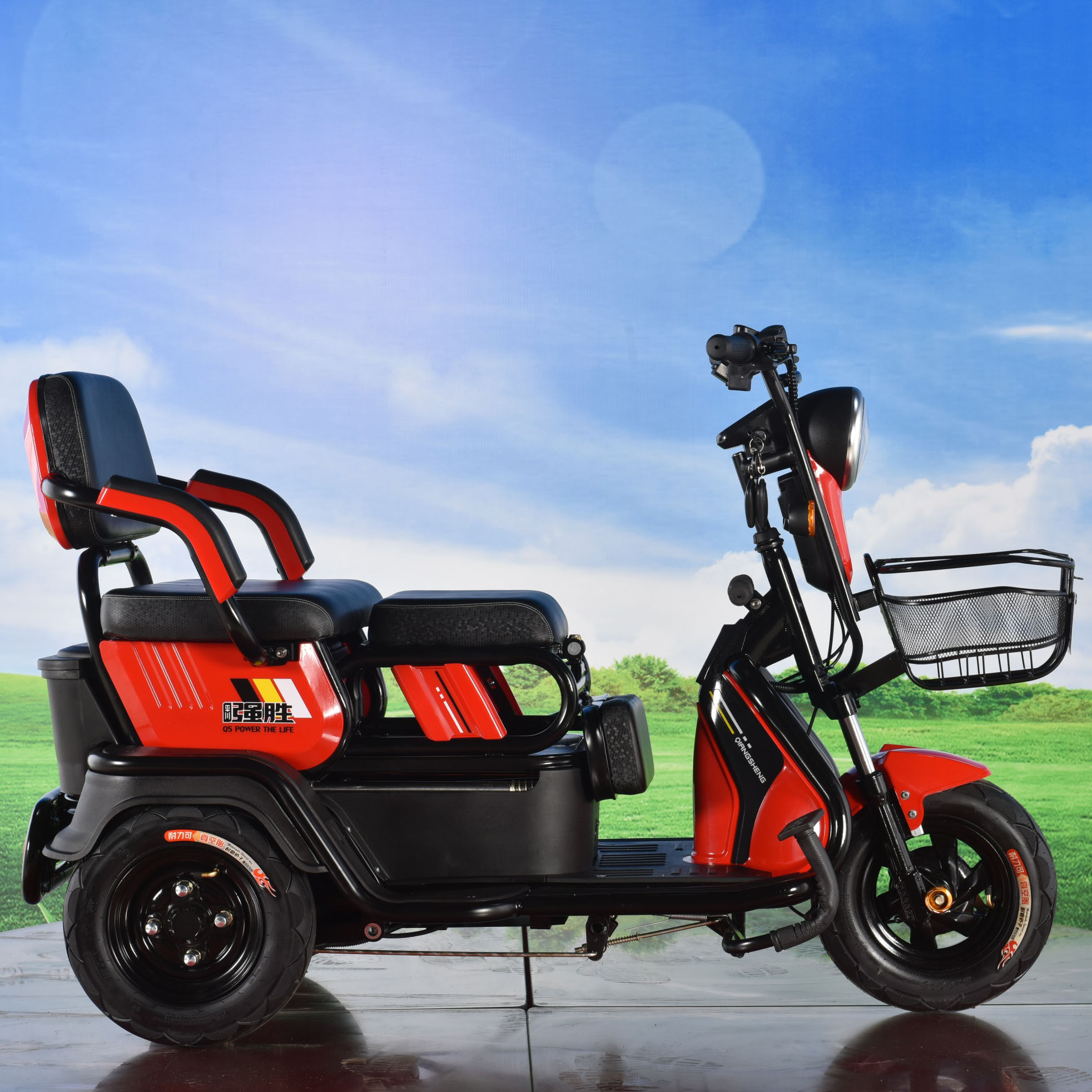 Asia popular electric tricycle adult 3 seats 500W best electric city rickshaw scooter price for elderly