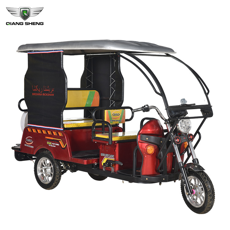 2020 New design Muslim Back to Back E rickshaw e tuk tuk electric passenger tricycle