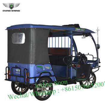 Energy Safe Latest Green Power Electric Tricycle Rickshaw For Passenger