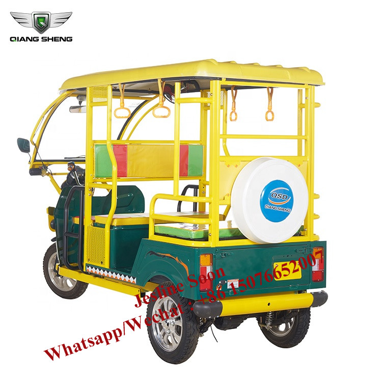 2020 India Hot Selling Item Green Power Electric Tricycle Rickshaw For 4-6 Passenger